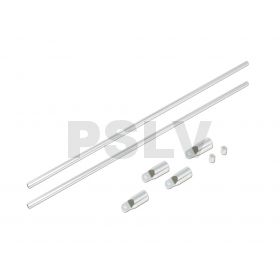 208372 CNC Tail Boom Support Set(Silver anodized)